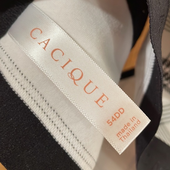 Cacique black & white unlined full coverage no-wire bra - Picture 5 of 6